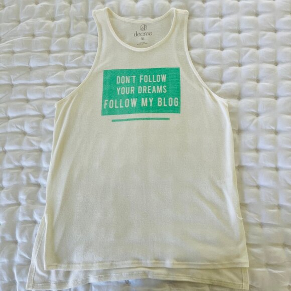 Decree "Follow My Blog" Knit Tank Top | XL - Picture 3 of 7